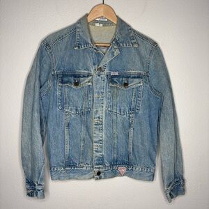 VTG Guess Georges Marciano Jean Jacket Medium M Made In USA Trucker Denim 90's